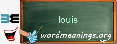 WordMeaning blackboard for louis
